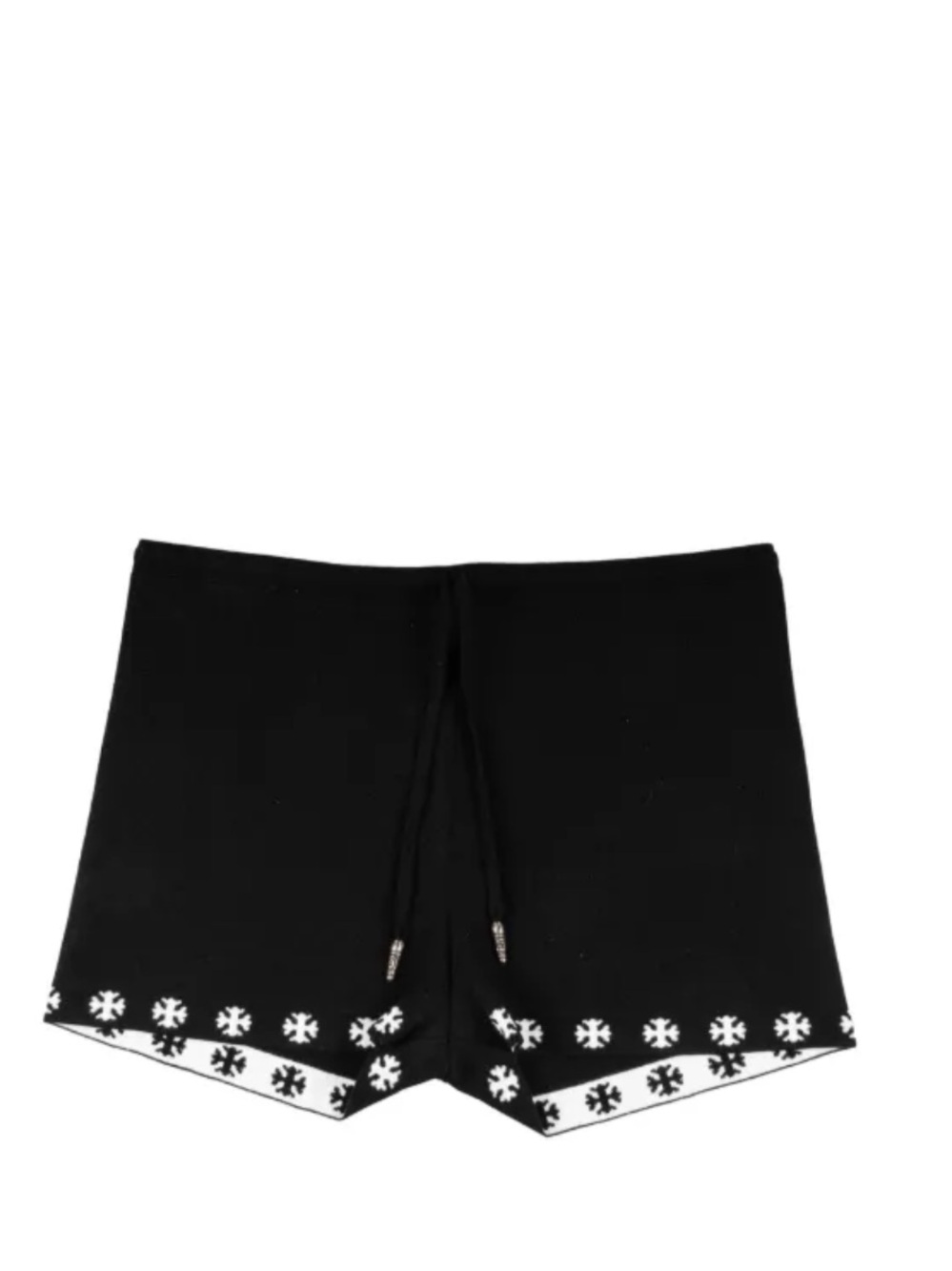 Chrome Hearts Black Women's Shorts with White Floral Trim - Picture 3 of 7